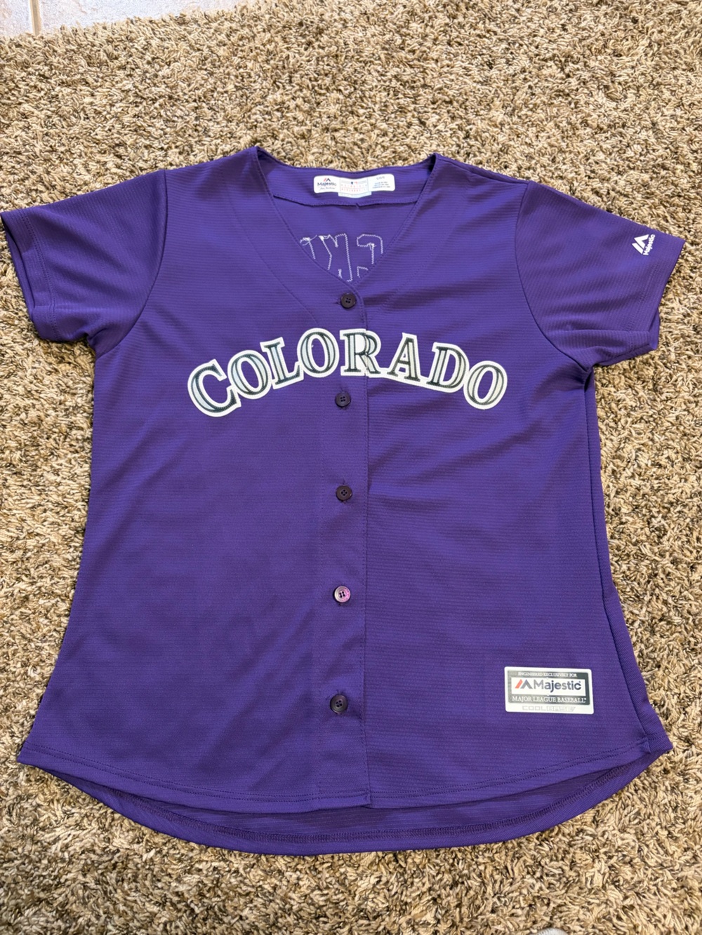 Majestic Colorado Rockies Purple Women’s Baseball Jersey